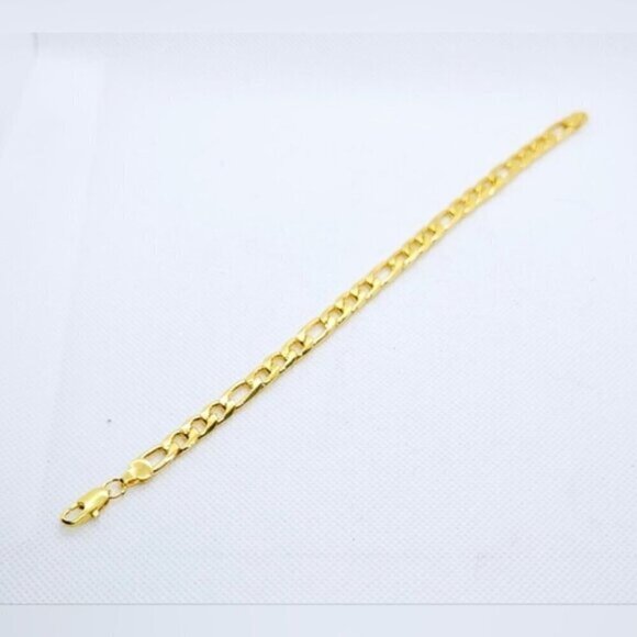 18K Gold Plated Chain Link Unisex Bracelet - Picture 5 of 6